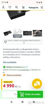 Prodám úplně nový dřez teko - 2
