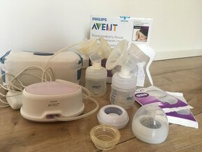 AVENT elektrická + páková odsávačka mateřského mléka - 2