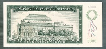 Staré bankovky 5000 kčs 1945 bezvadný stav - 2