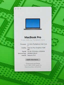 MacBook Pro 13” 2020/16GB RAM/Intel i7/512GB SSD/Záruka - 2