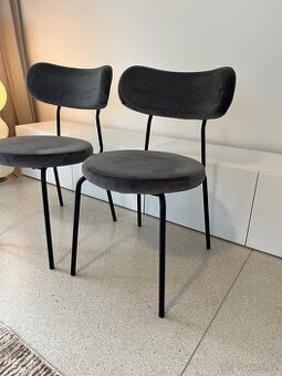 Sametová jídelní židle - 2