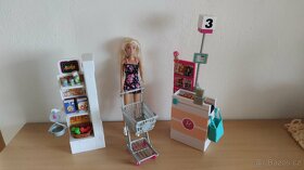 Mattel Barbie supermarket herní set - 2