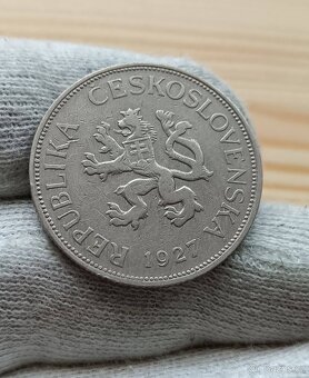 5kčs 1927 - Vzácný ročník - Nikl - 10g - 1.Republika - 2
