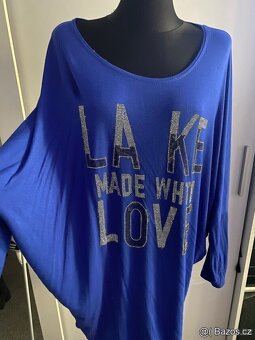 Příjemné tričko modré vel.XXL/52-54. - 2