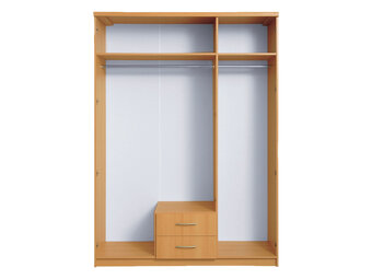 Šatní skříň se dvěma zásuvkami a zrcadlem uprostřed - 2