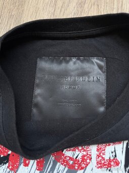 Philipp Plein černé triko s potiskem, originál - 2