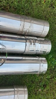 Komínová nerezová sestava pro peletová kamna 130mm - 2