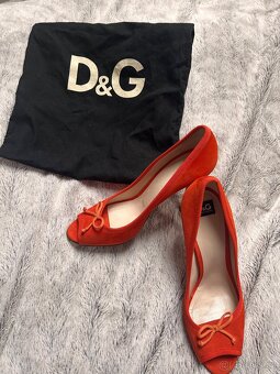 Lodičky Dolce & Gabbana s otevřenou špičkou kožené Sleva - 2