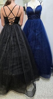 NOVÉ plesové šaty TŘPYTIVÉ MODRÉ - 2