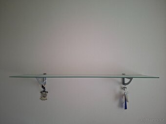 Polička sklo, kov - 2