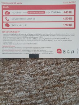 Limitovaná edice VODAFONE 100GB sim karta - 2