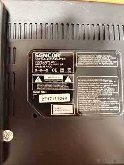 DVD portable player Sencor bez zdroje. - 2