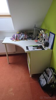 Rohový psací stůl se čtyřmi šuplíky, IKEA, - 2