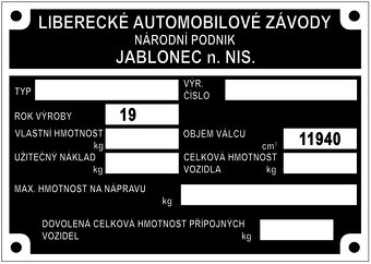Štítky na Liaz, ZTS, Zetor - 2