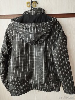 Pánská černá károvaná bunda - 2