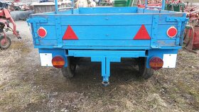 Přívěs za traktor valník, domácí výroba, na 2 tuny, dvounápr - 2