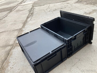 Ukládací box plastový, přepravka s víkem KLT 4622 za 200 kč - 2