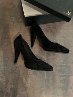 Luxusní černé lodičky vel. 39 - i jako vánoční dárek - 2