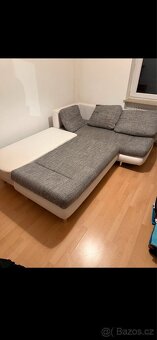 Rohový rozkládací sedačka - 2