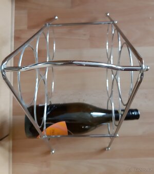 Stojan na 6 lahví vína, kovový - 2