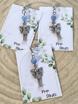 Přívěsek - Andělka s modrým křemenem - 2