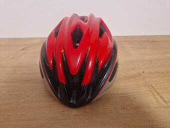 Cyklistická helma MANGO – červeno-stříbrná - 2