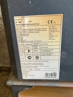 Prodám kamna Jotul F100 - 2