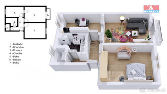 Prodej bytu 2+1, 56 m², Vamberk, ul. Jiráskova - 2