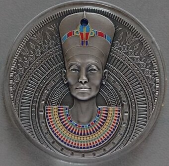 stříbrná mince Nefertiti 3 Oz 2020 High Relief Antique - 2