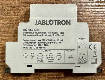 AC-160-DIN Bezdrátové multifunkční relé Jablotron - 2