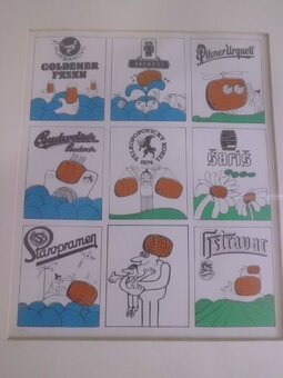 VÁCLAV KOTRCH - Originální Obrazy Litografie a PIVNÍ NÁVRHY - 2