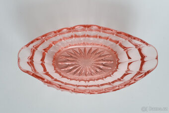 mísa růžové sklo art deco 20. 30. léta žardiniéra - 2