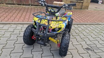 Dětská elektro čtyřkolka ATV Torino 1200W 48V graffiti žlutá - 2