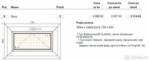 Prodám plastová okna s trojsklem, nová, bíla/antracit - 2