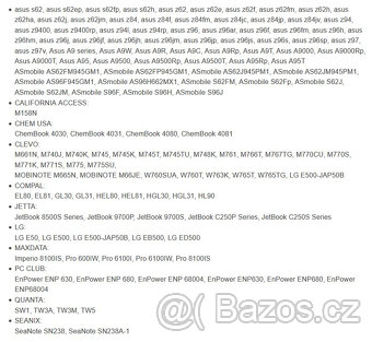 baterie BTY-M66 pro notebooky Asus,Clevo a další (2hod) - 2