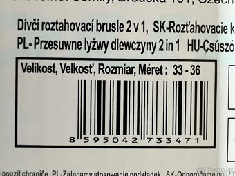 In-line + lední rostoucí brusle 2v1 - dívčí - 2