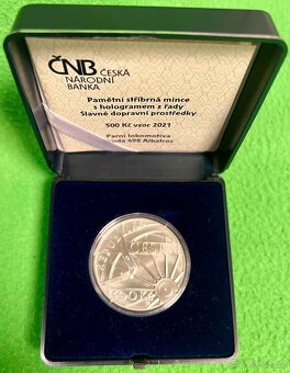 Stříbrná mince parní lokomotiva Škoda 498 Albatros BK - 2