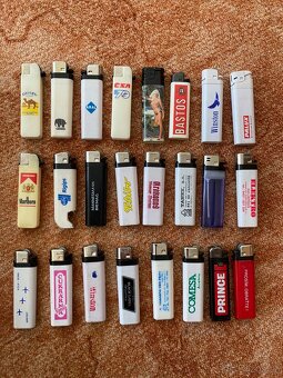 Retro sbírka 120 ks reklamních zapalovačů – mix značek - 2