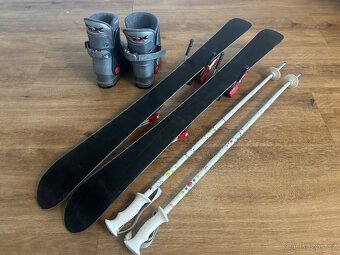 Dětské lyže 90 cm s vázáním a lyžáky - 2