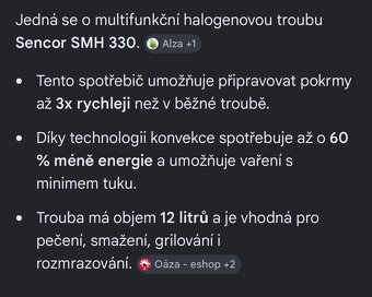 multifunkční troubu Sencor - 2