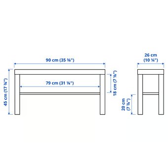 IKEA - LACK TV stolek 90x26x45 cm černohnědá - 2