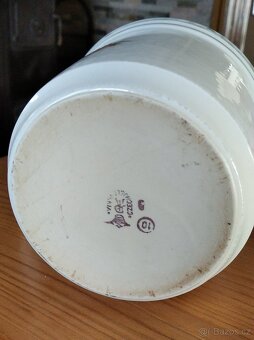 Vařák, starý hrnek, retro, růže - 2