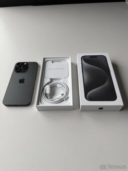 Prodám iPhone 15 Pro 256GB černý - 2