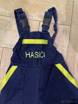 Hasičské kalhoty s laclem, malý hasič - 2