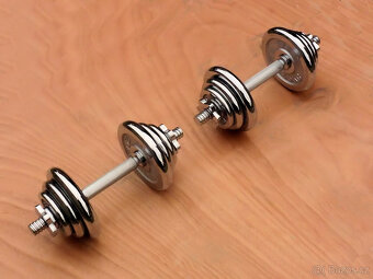 činky 2x10kg chrom za 1990,- - 2