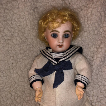 Rare Old Blue Baby, první forma Jumeau, průměr 1 1/27", cca - 2