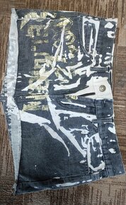 Dámská džínová minisukně se zlatými nápisy, vel. 26 - 2