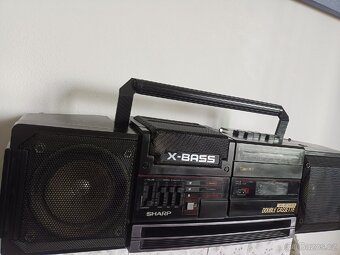 Sharp WQ 354 radiomagnetofon retro 2 kazeťák - 2