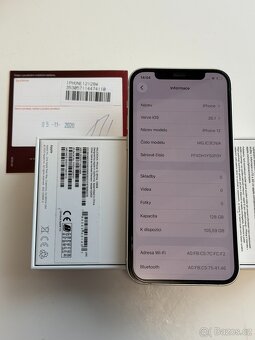 Apple iPhone 12 128 GB, White, CZ, super stav - 2