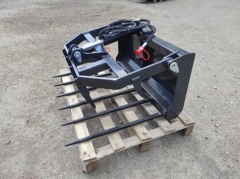 Drapák hydraulický s vidlemi, bez uchycení, šíře 100cm. - 2